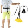 Alomejor Swim Resistance Belt Swimming Strength Training Belt Swim Harness Resistance Belt with Mesh Ket