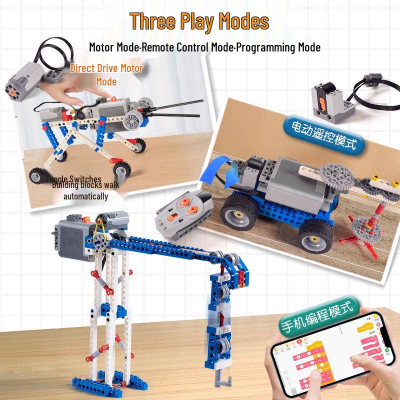 2025 Kinder-Robotik-Bausatz Kompatibel mit LEGO Technic 9686 - Elektrisches Pädagogisches Bausteinspielzeug