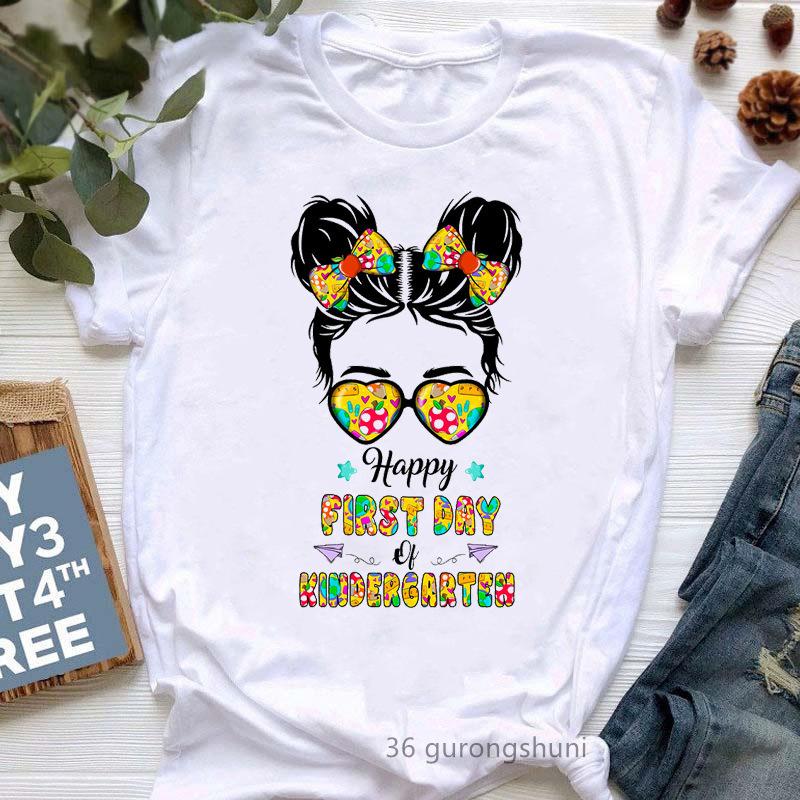 Summer Girls' Printed Oversized Loose Round Neck Casual Pure Cotton Short Sleeved Top T-Shirts Women’s