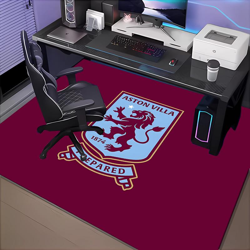 1PC Aston Villa Pride Rug Game Carpet, Floor Mat for Bedroom Living Room Entryway Rug, Home Decor Idea Gift for Christmas birthday