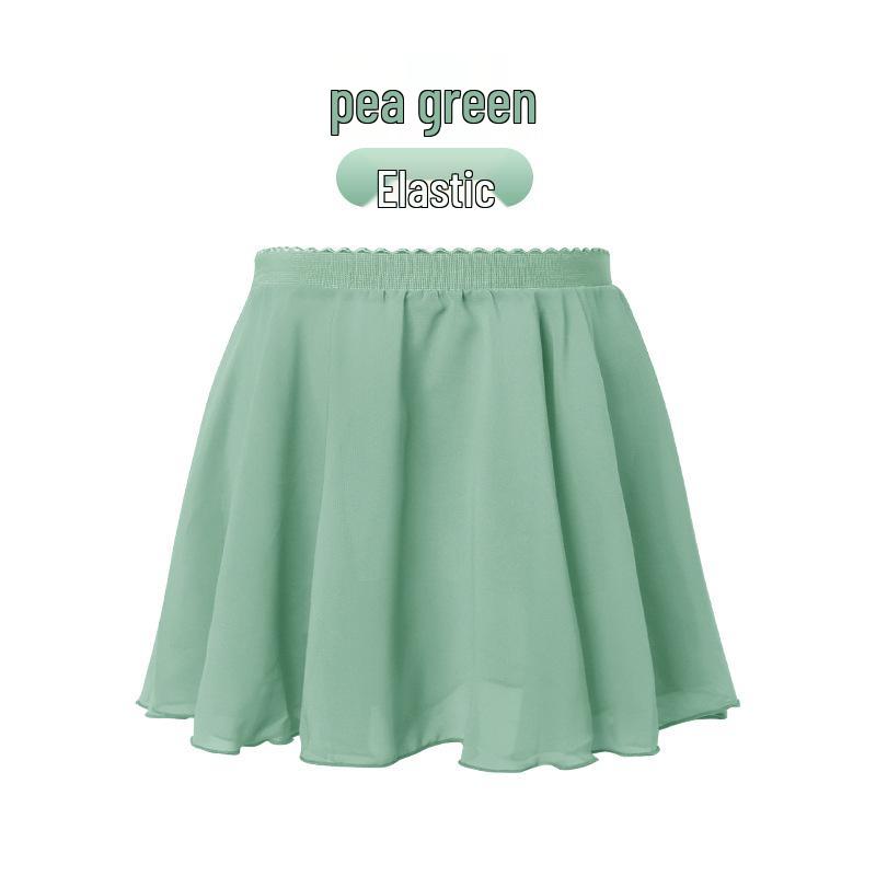 Mädchen Chiffon Elastischer Tanzrock – Leichte Übungskleidung