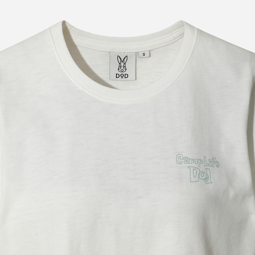 DOD Women'S Camp Life Short Sleeve T-Shirt (Off White 2)