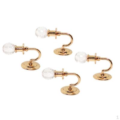 4 Pezzi Metallo Scala 1/12 Casa delle Bambole Miniatura Lampada da Parete Illuminazione Decorazione Stanza Corridoio