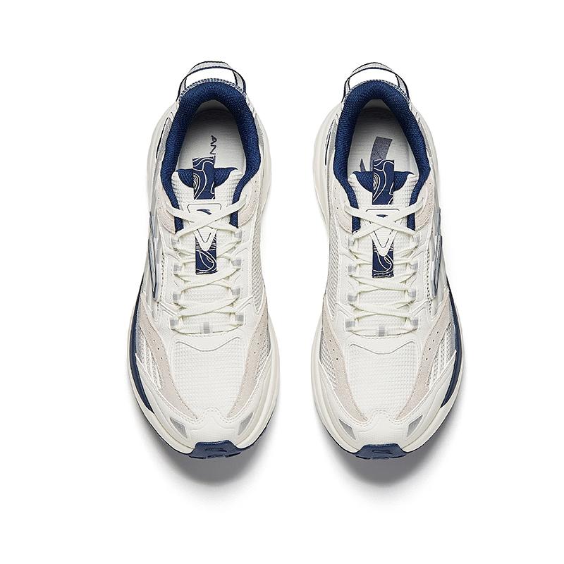 Anta AT957 Cushioning Abrasion Resistant Lightweight Low Top Casual Running Shoes Men's White Blue Silver 912535596-5