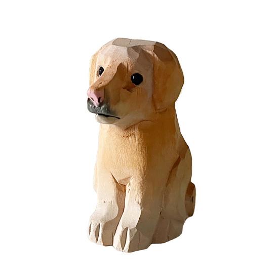 

Wooden Dog Figurine Hand-Carved Small Dog Statue Rustic Collectible Puppy Sculpture for Home Desktop Office Decor Dog