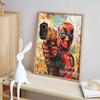5D DIY Diamond Art Painting Kits for Adults, Deadpool Full Round Crystal Diamond Kits for Beginner for Home Wall Decorate