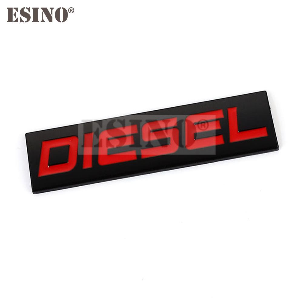 Car Styling 3D Metal Chrome Zinc Alloy Diesel Emblem Universal Diesel Logo Car Badge Body Trunk Fender Adhensive Emblem Auto Accessory
