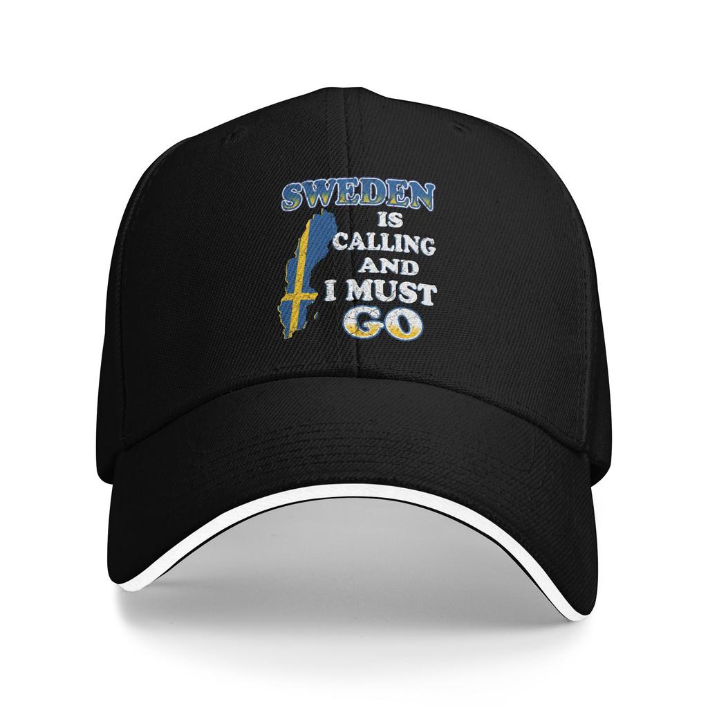 Custom Sweden Flag Baseball Cap Unisex Women Adjustable Dad Hat Outdoor Snapback Caps
