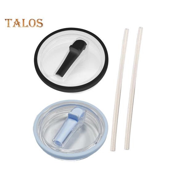 2 sady 40 oz víko sklenice se slámkou pro Stanley Quencher Opakovaně použitelné víko na brčko Náhradní kryt odolný proti stříkající vodě pro cestovní sklenici HydroJug