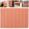 YARDWE Dollhouse Wallpaper, 2 Sheets Dollhouse Floorboard Brick Pattern Wallpaper Floor Paper Stickers Dollhouse Flooring Mini Wall Paper DIY 1/12 Dol