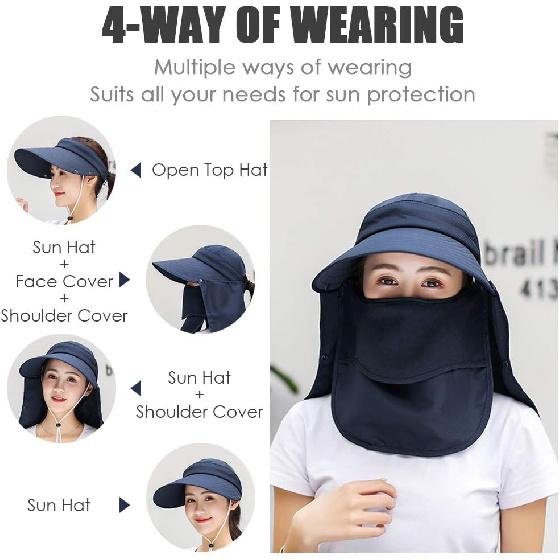 Wide Brim Sun Hat – Multifunctional UPF 50 Protection Bucket Fishing Hat Cap