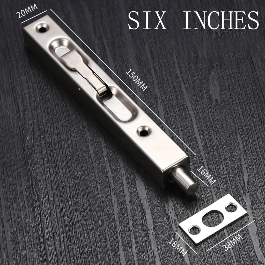 Silver 304 stainless steel open-mounted latch, latch latch wood doors and Windows latch latch latch anti-theft new door pin
