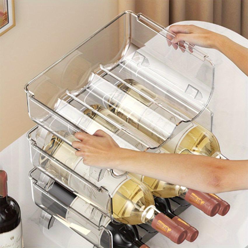 Suitable for Cabinets, Water Bottle Holder,Stackable Cup Holder, Kitchen Storage Organization and Storage, Plastic Refrigerator
