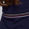 U.S. Polo Assn. Vestido polo de rayas de colorblock para mujer