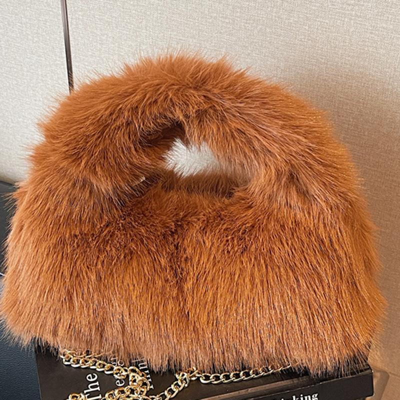 Geantă de mână plușată cu imprimeu leopard pentru femei, geantă de umăr/crossbody la modă, casual, de toamnă