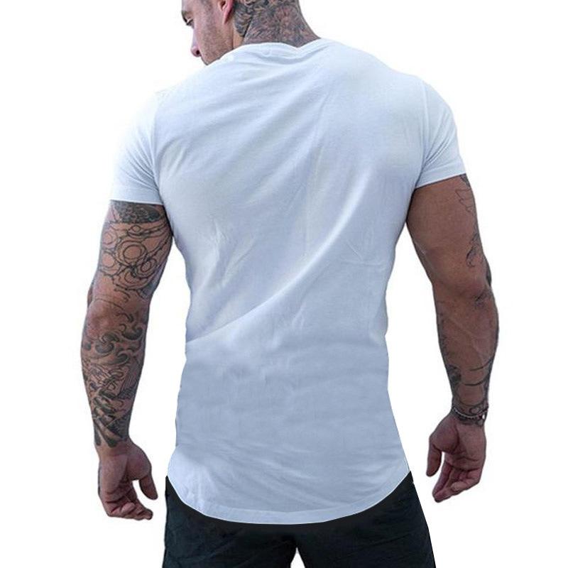 Men's Slim Fit Solid Color Round Neck Short Sleeve T-Shirt Tops