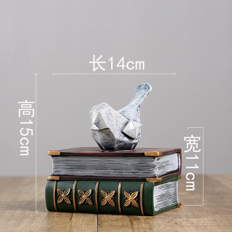 Amerikanisches Retro Vogelornament, Buchstütze, Zuhause, Wohnzimmer, TV, Weinschrank, Arbeitszimmer, Schreibtischdekoration
