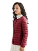 Ultralight Down and with a and Crew Neck MD105 Women's Jacket, Warm, Lightweight, Cold-Wearing, V-Neck Style, (JP, Alphabet, M, Red)