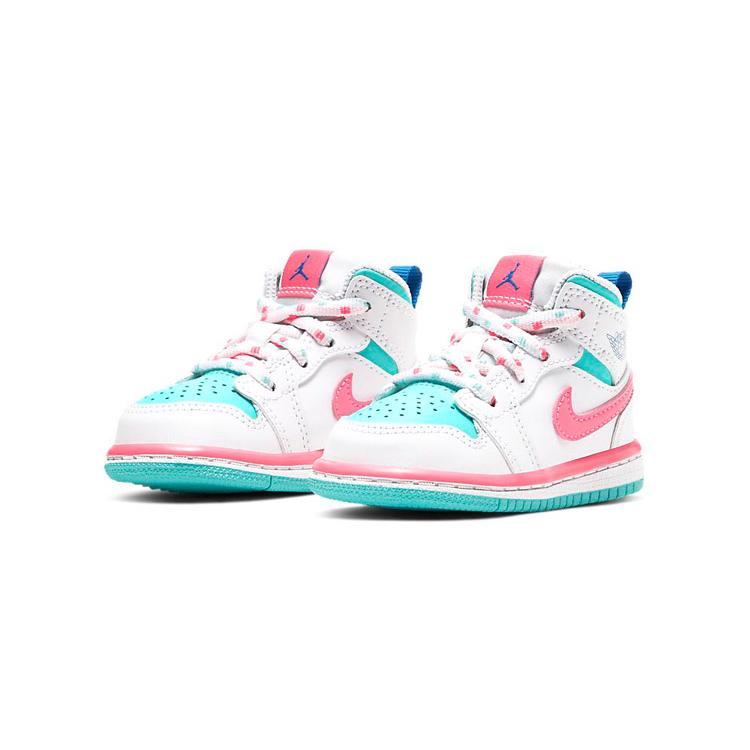 Jordan 1 Mid White Pink Green Soar TD 644507-102