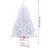 Artificial Foldable Christmas Tree White 120 cm PVC and Steel