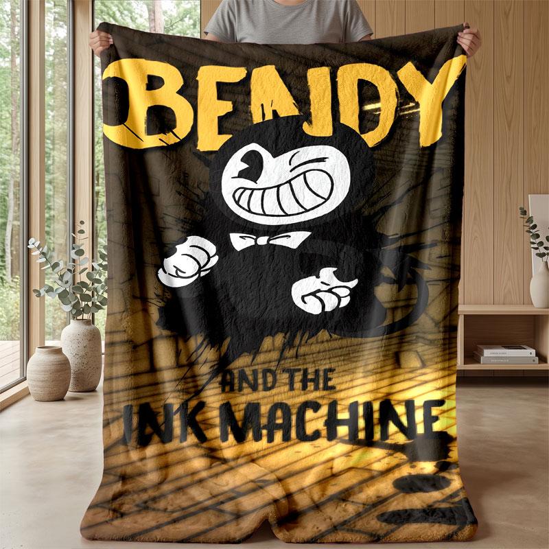 Soft Flannel Blanket Lightweight Cozy Bedroom Living Room CoverBendy and the Ink Machine