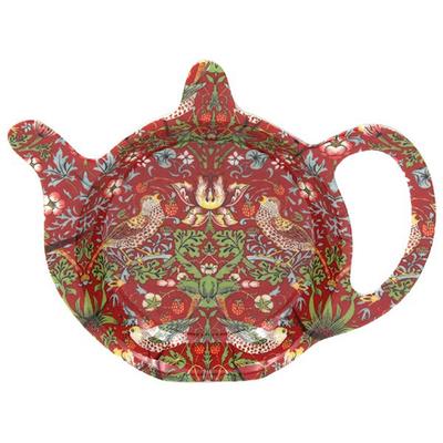 [R5644] - Dinlenme poşetleri 'William Morris Koleksiyonu' kırmızı yeşil (Çilek Hırsızı) - 12x9. 8 cm