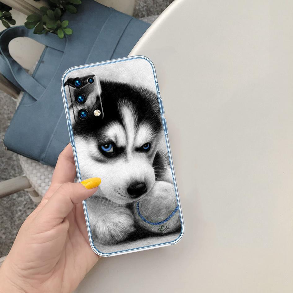 

CJ66 Husky Puppy Dog Soft Shell Transparent Phone Case for Motorola Moto G7 G8 G9 G84 G85 G73 G24 G15 Z2 Play Power Plus Motorola Moto Z2 Play