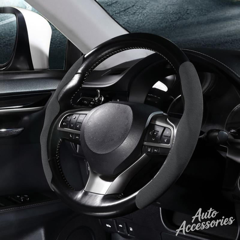 Suede Car Steering Wheel Cover Anti-Slip Protect Accessories For BMW Mini Cooper One JCW F54 F55 F56 F60 R50 R52 R53 R60 Sticker