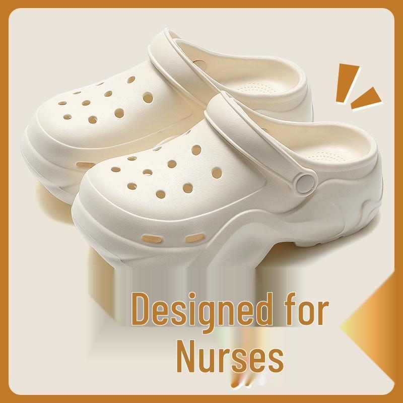 Women's 2025 Summer EVA Platform Clog Slippers - Height-Enhancing, Anti-Slip Beach Sandals