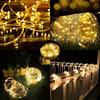 Solar Rope Lights Outdoor Waterproof 50/100LED String Light Clear PVC Tube Light for Camping Pool Railing Porch Tree Yard Decor