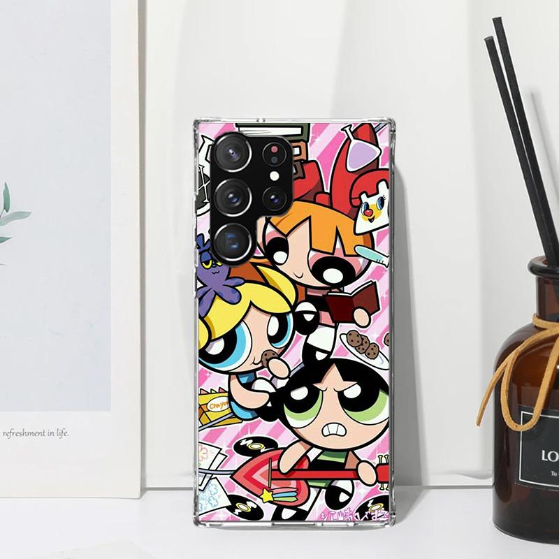 Cartoon P-Powerpuff-Girls Phone Case For Samsung Galaxy S26 S25 Edge S24 FE S23 S22 Ultra S21 Plus S20 + Art Fundas Back Cover G