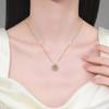 Luxury Solid Real Gold Women's Hexagram Pendant Beating Heart Fashion Moissanite Diamond Pendant Clavicle Chain