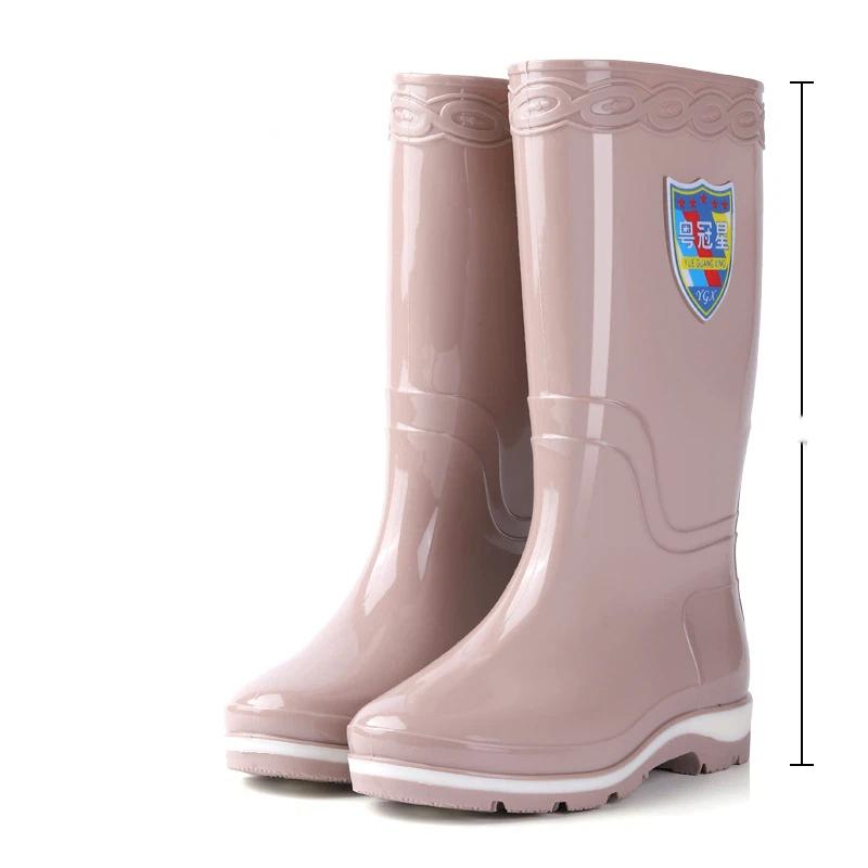 Ladies' Outdoor Anti Slip And Waterproof High Tube Thick Soled Rain Shoes