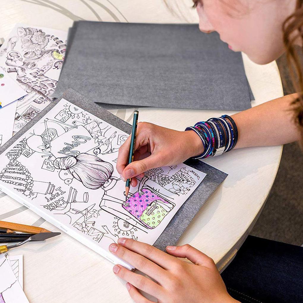 Pack of 25 9x13 Inches Carbon Transfer Paper Wide Application Not Easy Wrinkle Clear Pattern Line Integrity Graphite Papers