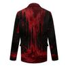 Men's Halloween Print Corduroy Jacket with Pockets, Warm Casual Suit Coat for Parties