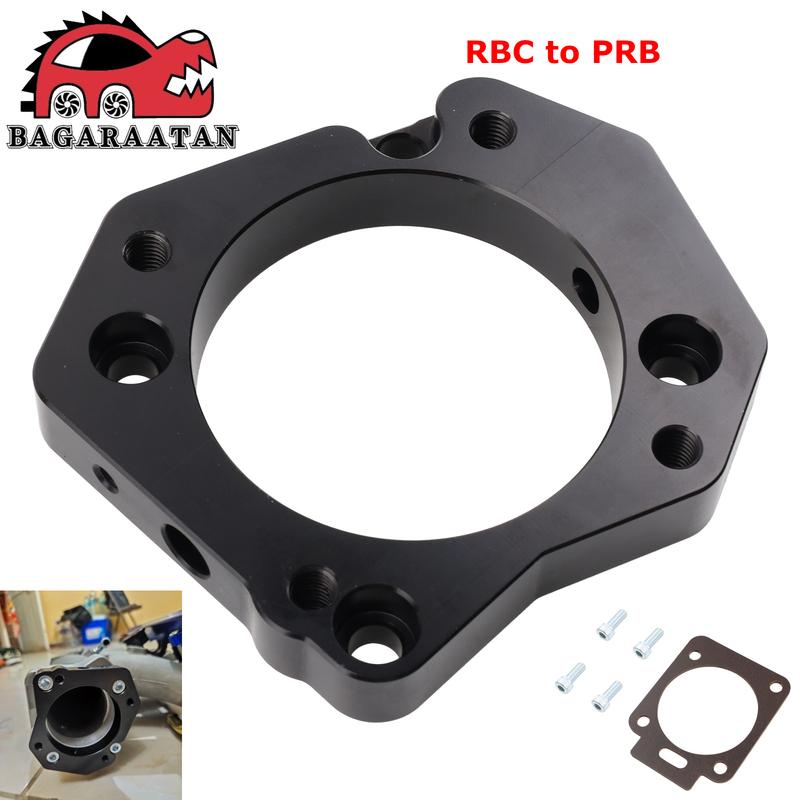 For Honda Civic Si Acura RSX Throttle Body Adapter Kit 72mm RBC to PRB K Series K20 K24