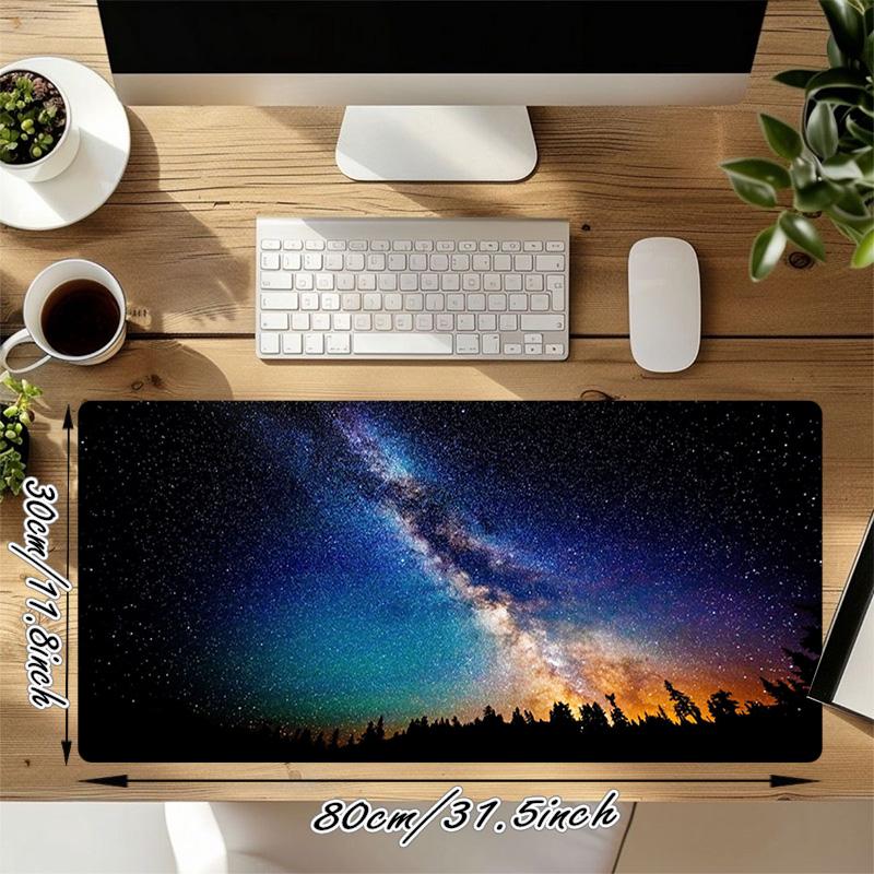 Milky Way Xl Gaming Mouse Pad Nonslip Rubber Base Stitched Edge Waterproof Desk Mat For Pc Laptop Gamer Office Computer Accessories C92962