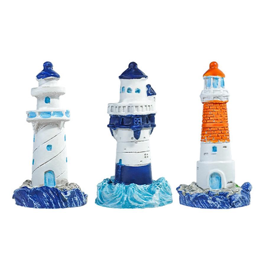 

Набор из 3 штук Морская Океаническая Скульптура Маяк Микроландшафт Башня-Маяк Украшения Фигурки Украшения для аквариумного ландшафта 3-piece set