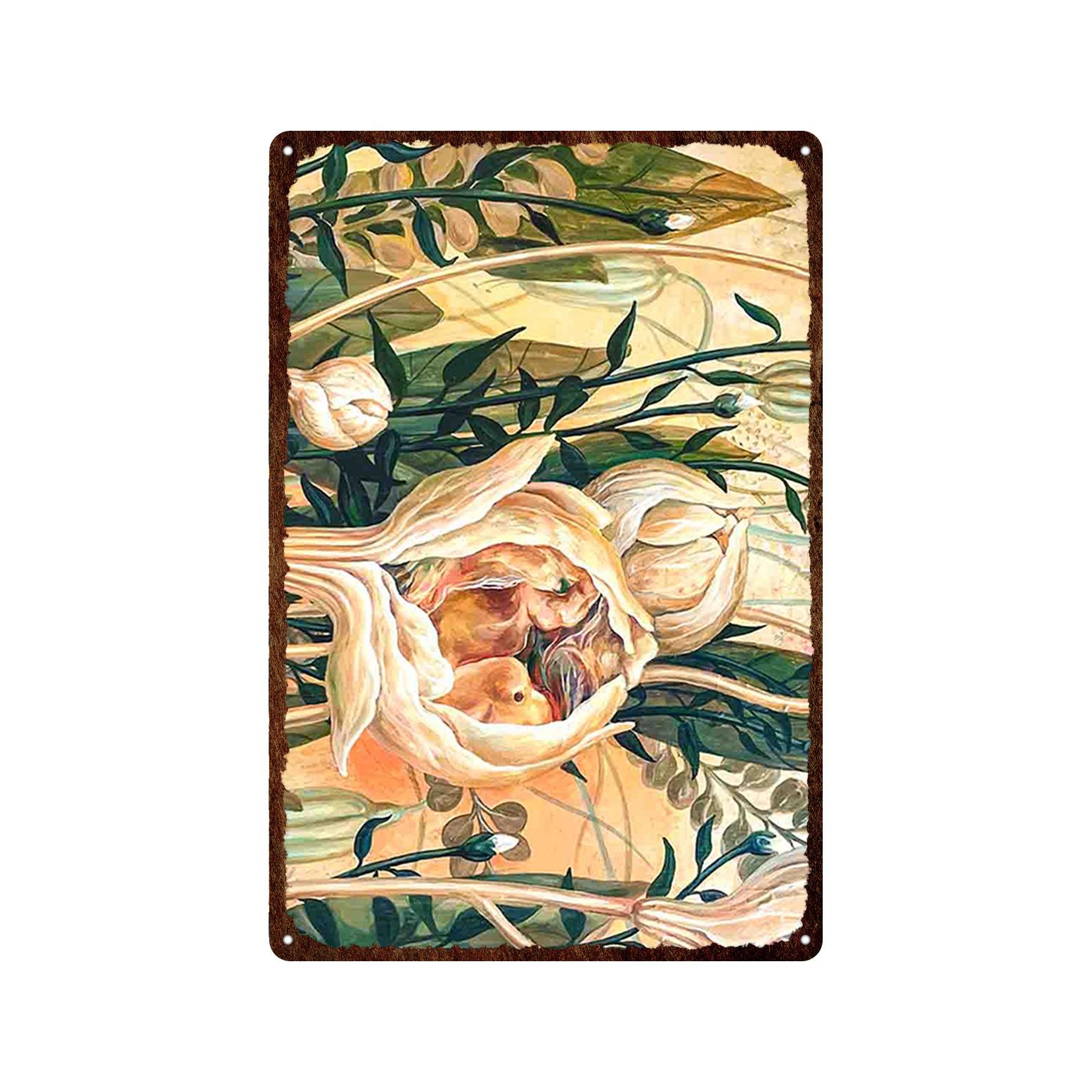 

Птица, цветок, знак разнообразия, металлический знак, винтажная жестяная вывеска, винтажный настенный декор для бара, клуба, человека, пещера, металлический плакат 20x30cm