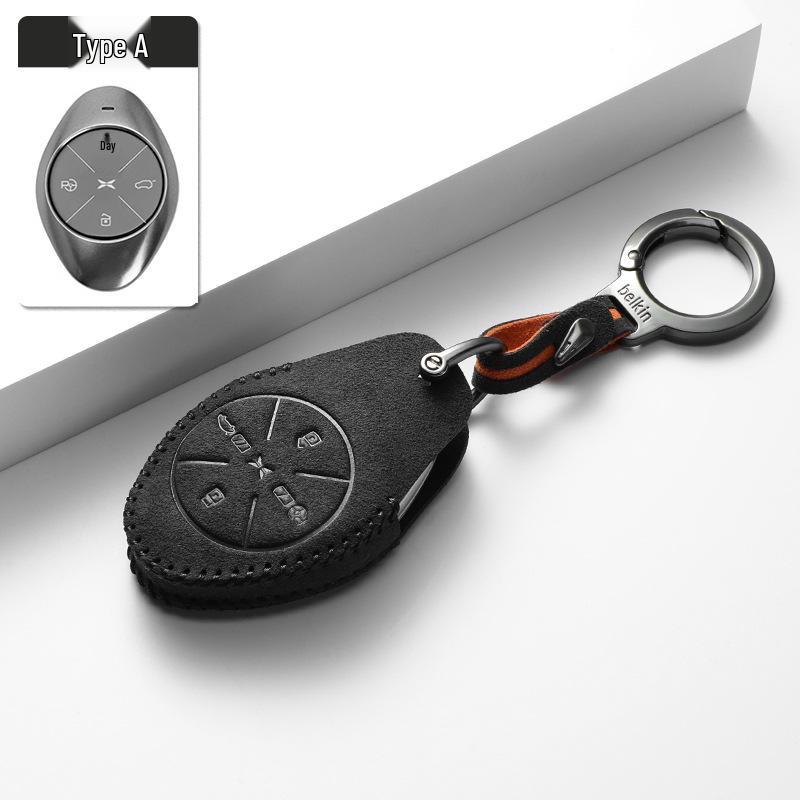 Compatible Key Cases for XPeng P7, P7i, G6, and G9; Premium Designs for G3, G3i, and P5 with Double-Sided Buckle and Women's Suede Options.