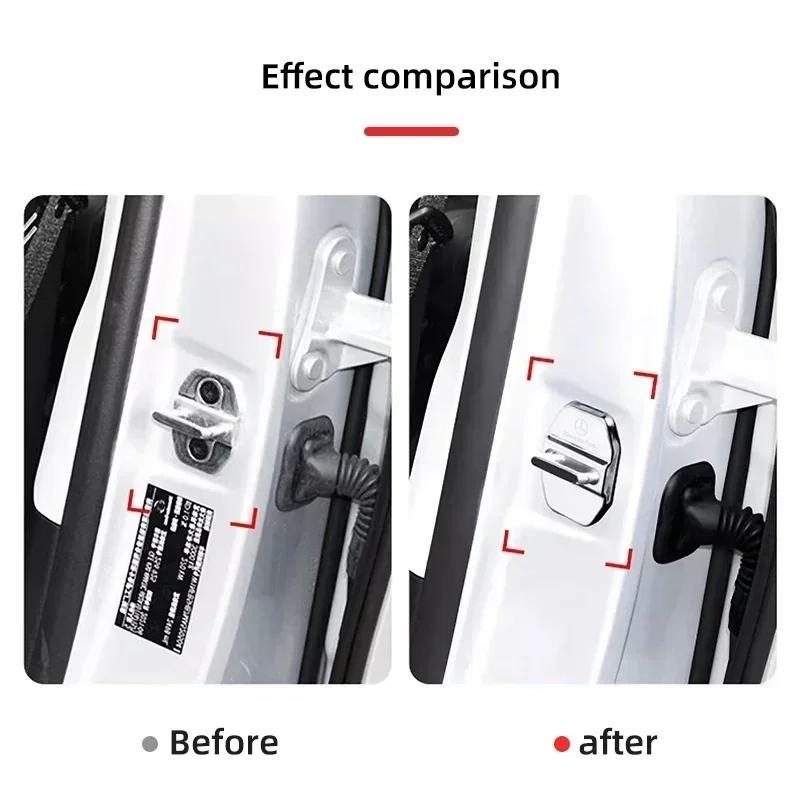 4pcs Car Door Lock Cover Auto Protection Case For Mercedes Benz B/C/E/S Class A Class C200L GLC GLE CLA Accessories Car Styling DV1