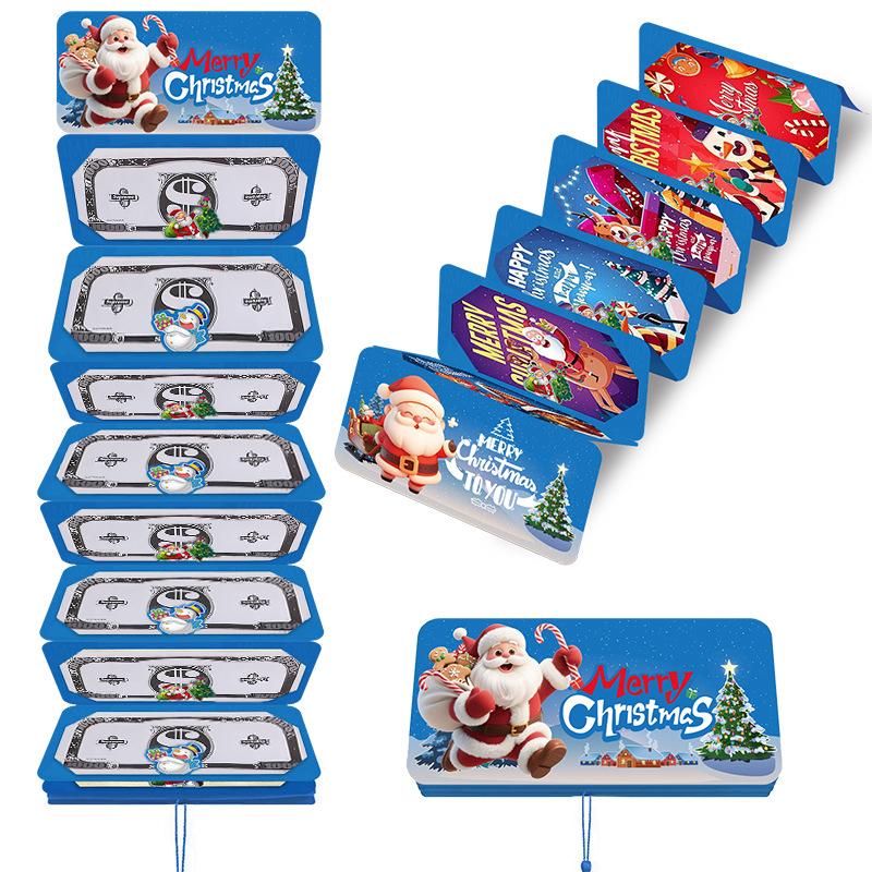 Christmas Cash Gift Envelope, 10 Slots Christmass Money Envelopes For Cash Clip, Festive Money Gift Cards Envelopes Holders