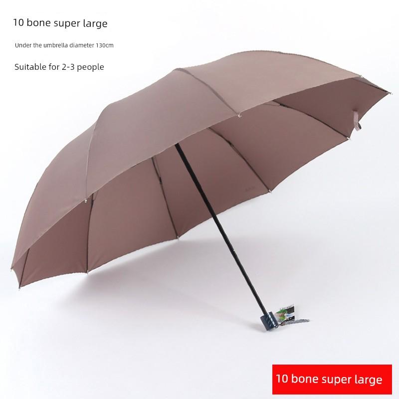 Paradise Umbrella Sun Protection Folding Umbrella Oversized Umbrella Three-Person Sun Umbrella Men and Women Double Black Glue Sun Umbrella UV
