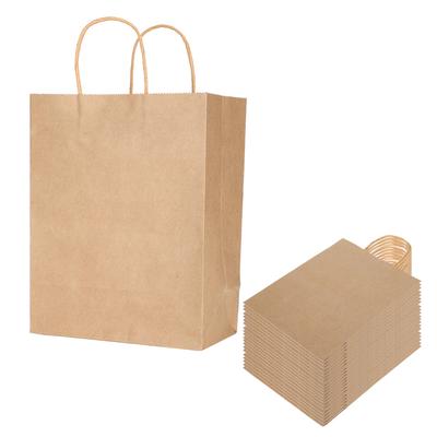 Umweltfreundliche Tragbare Kraftpapiertüte Shop Kleiderverpackung Geschenktüte (M 21 x 11 x 27,5 cm)