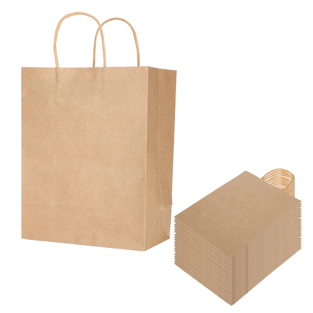 EcoFriendly Portable Kraft Paper Bag Shop Clothes Packaging Gift Bag (M 21 X 11 X 27.5cm)