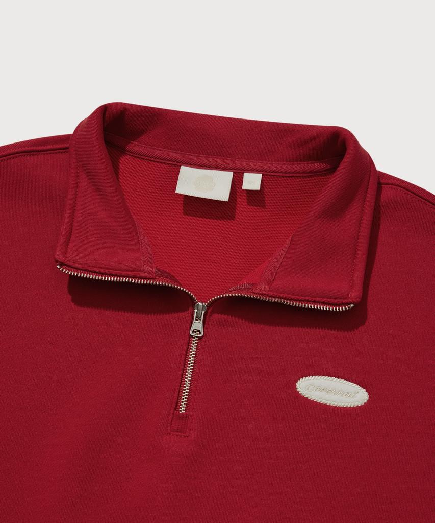 COVERNAT WOMAN Half-Zip Sweatshirt Red