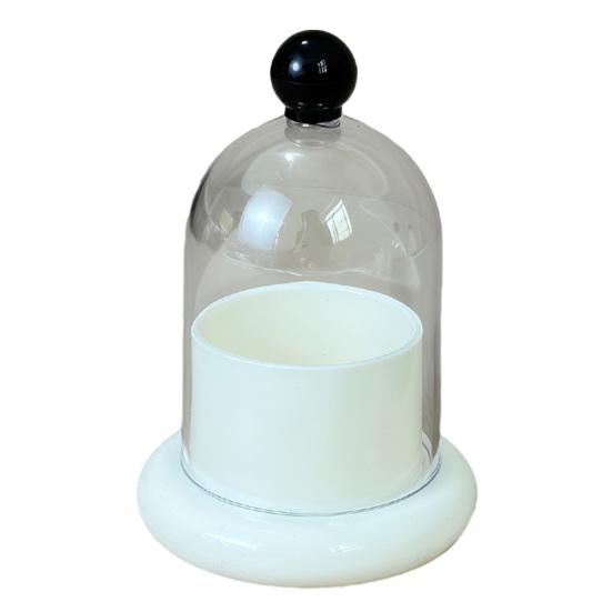 Toothpick Dispenser with Clear Dome Lid, Modern Tooth Picks Storage Container, Kitchen Dining Table Toothpick Holder Box