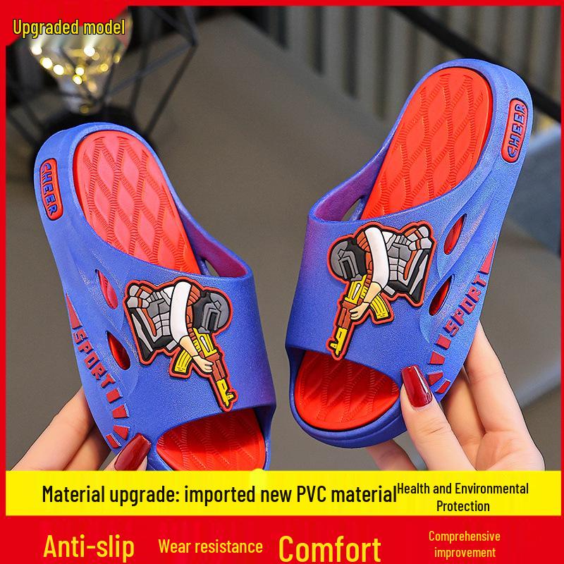 2025 Neue rutschfeste Sommer-Hausschuhe/Sandalen für Jungen (Innen/Außen): Trendig, Cool, Langlebig für den Gebrauch im Kinderzimmer und Badezimmer