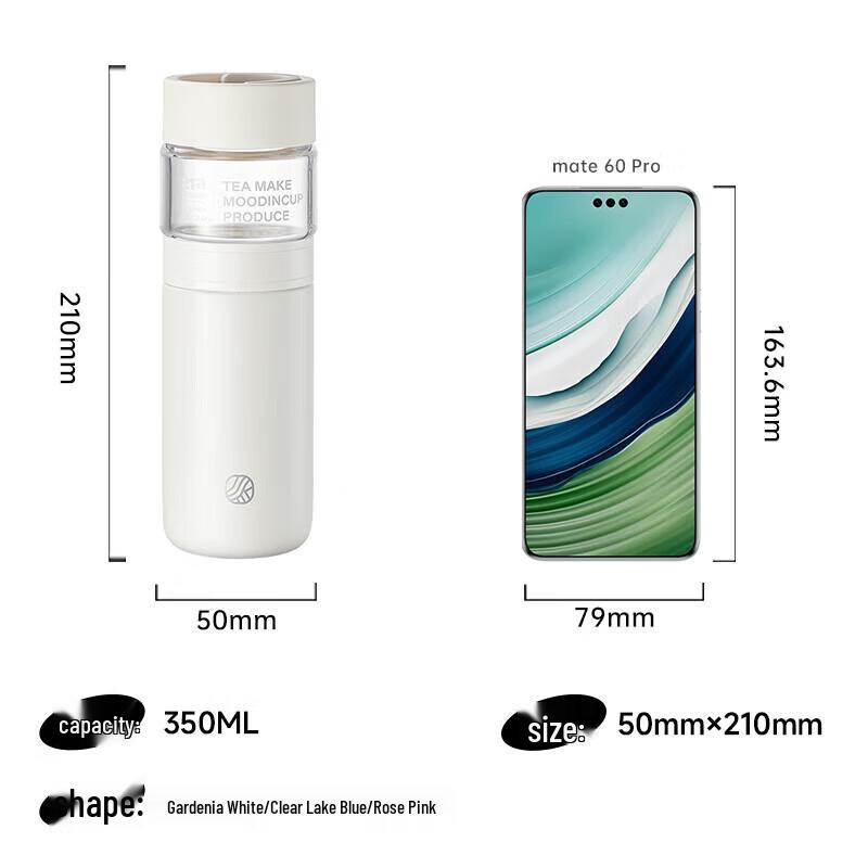 Wushengwu 316L Stainless Steel Insulated Tea Infuser Bottle