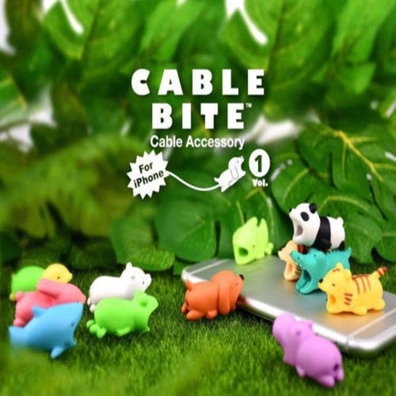 Lovely Animal Bite Cartoon Dinosaur Wire Organizer For Iphone Charging Cable